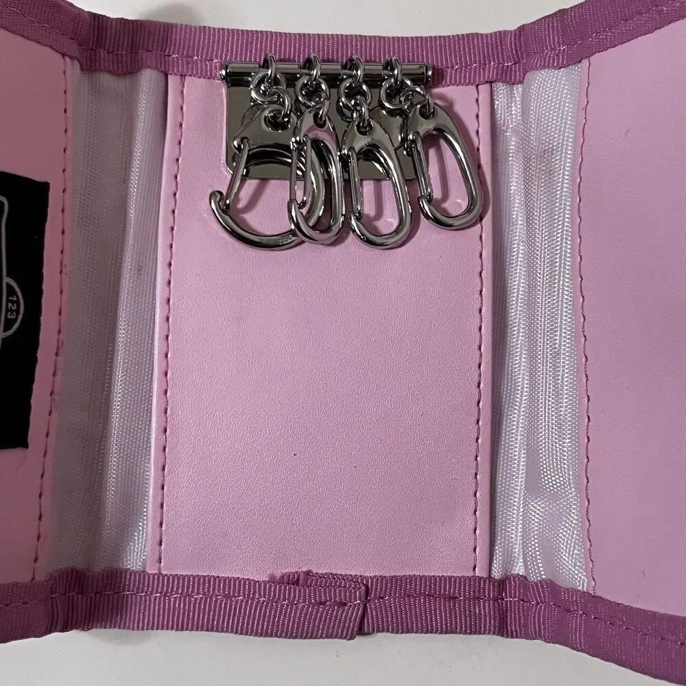 Sesame Street Baby Characters Pink Glitter Key Holder Coin Wallet Tri-Fold 2007